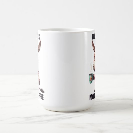 おもしろい動物/コーヒー/ロバ コーヒーマグカップ (中央)