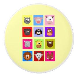 おもしろい動物 セラミックノブ