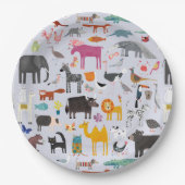 おもしろい動物 ペーパープレート (正面)