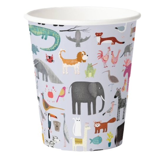 おもしろい動物 紙コップ