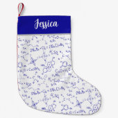 おもしろい化学ノートパーソナライズされた スモールクリスマスストッキング (正面)