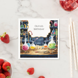 おもしろい化学ラボサイエンティスト誕生日 スタンダードカクテルナプキン