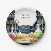 おもしろい化学ラボサイエンティスト誕生日 ペーパープレート (正面)