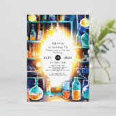 おもしろい化学科学者誕生日 招待状 (スタンド正面)