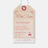 おもしろい北極列車表現チケットクリスマス ギフトタグ (正面)