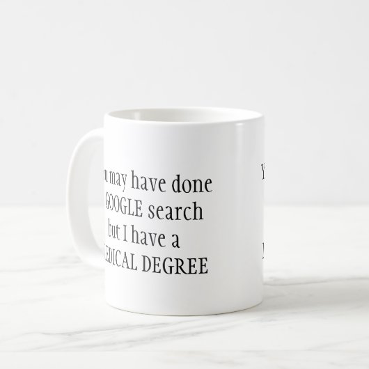 おもしろい医学学位 コーヒーマグカップ (正面左)