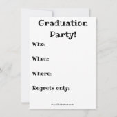 おもしろい医学校卒業党招待状 招待状 (裏面)