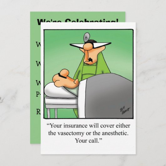 おもしろい医学校卒業党招待状 招待状 (正面/裏面)