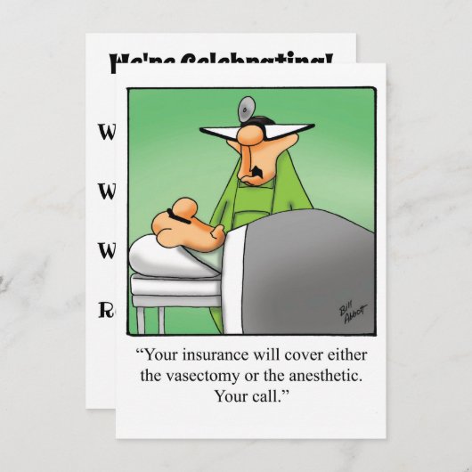 おもしろい医学校卒業党招待状 招待状 (正面/裏面)