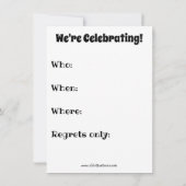 おもしろい医学校卒業党招待状 招待状 (裏面)