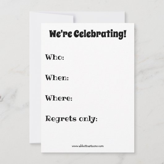 おもしろい医学校卒業党招待状 招待状 (裏面)