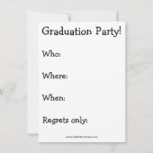 おもしろい医学校卒業党招待状 招待状 (裏面)