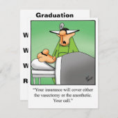 おもしろい医学校卒業招待状 招待状 (正面/裏面)