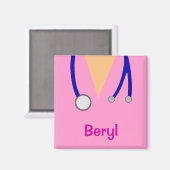 おもしろい医療スクラバお洒落パーソナライズされた冷蔵庫 マグネット (正面/裏面)