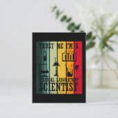 おもしろい医療検査技師のユーモア ポストカード (スタンド正面)