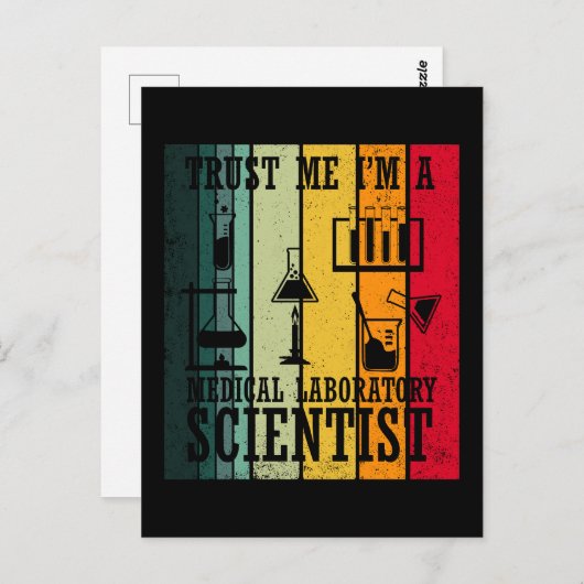 おもしろい医療検査技師のユーモア ポストカード (正面/裏面)