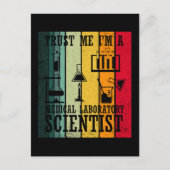 おもしろい医療検査技師のユーモア ポストカード (正面)