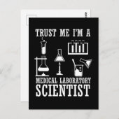 おもしろい医療検査技師のユーモア ラボラトリー ポストカード (正面/裏面)