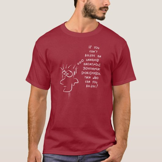 おもしろい匿名の情報源のダークTシャツ Tシャツ (正面)