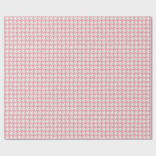 おもしろい千鳥格子のピンク ラッピングペーパー (フラット)
