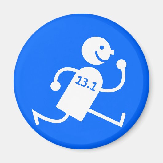 おもしろい半マラソン マグネット (正面)