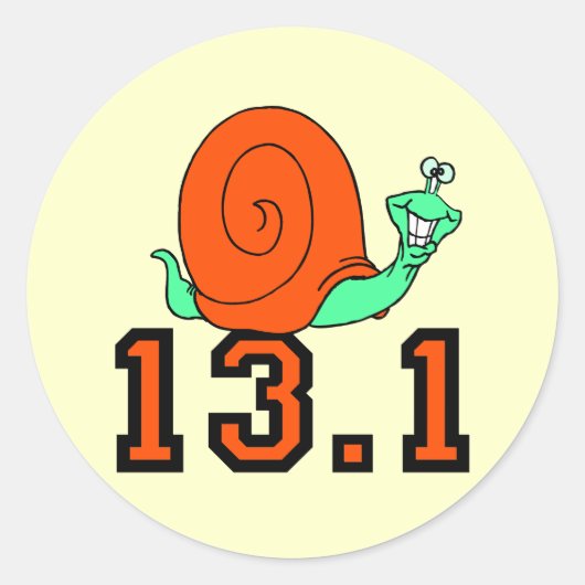 おもしろい半マラソン ラウンドシール (正面)