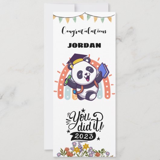 おもしろい卒業おめでとうカード 招待状 (正面)