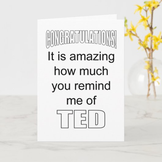 おもしろい卒業おめでとうメッセージ 学校の卒業生に カード (黄色い花)