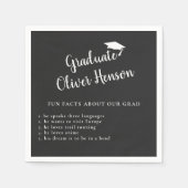 おもしろい卒業シンプル会の事実 スタンダードカクテルナプキン (正面)