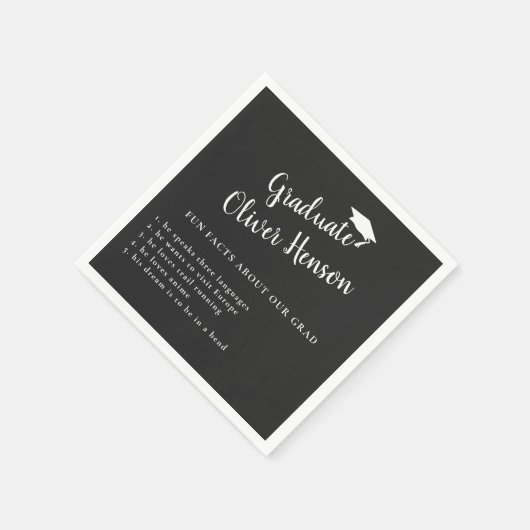 おもしろい卒業シンプル会の事実 スタンダードカクテルナプキン (角)