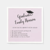 おもしろい卒業シンプル会の事実 スタンダードカクテルナプキン (正面)