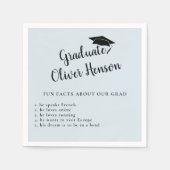 おもしろい卒業シンプル党大会の事実Na スタンダードカクテルナプキン (正面)