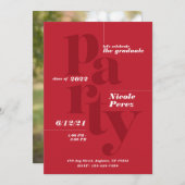 おもしろい卒業パーティクラス2022招待状 案内状 (正面/裏面)