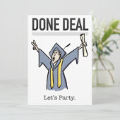 おもしろい卒業パーティ招待状 招待状 (スタンド正面)