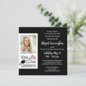 おもしろい卒業式 キス・マイ・クラス・グッバイ フォト 招待状 (スタンド正面)