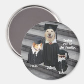 おもしろい卒業犬 マグネット (正面/裏面)