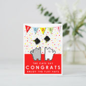 おもしろい卒業猫2025 ポストカード (スタンド正面)