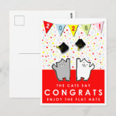 おもしろい卒業猫2025 ポストカード (正面/裏面)