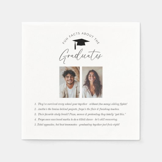 おもしろい卒業生に関する事実 スタンダードカクテルナプキン (正面)