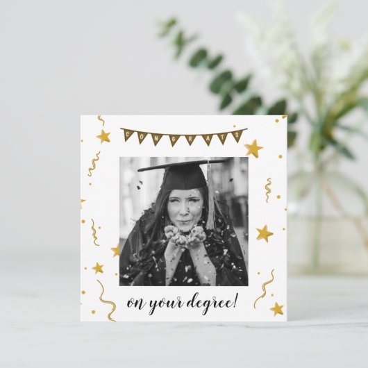おもしろい卒業祝い星  カード (スタンド正面)
