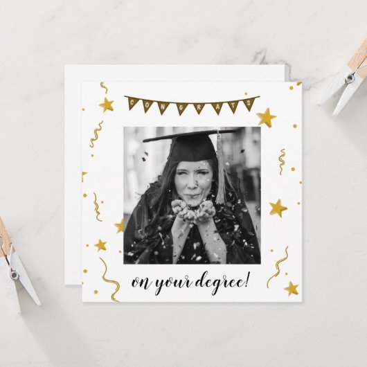 おもしろい卒業祝い星  カード (正面/裏面インサイチュ)