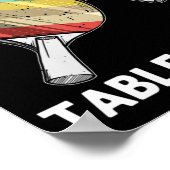 おもしろい卓球子供へ女子ピンポンボールティー ポスター (角)