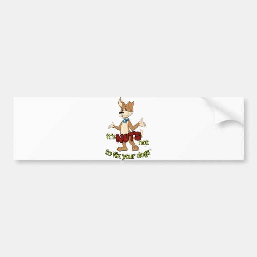 おもしろい卵巣摘出して下さい/中性 バンパーステッカー (正面)