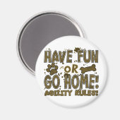 おもしろい又はホームドッグの敏捷性マグネット マグネット (正面/裏面)