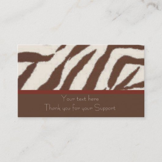 おもしろい及びお洒落なアニマルプリントの名刺 名刺 (正面)