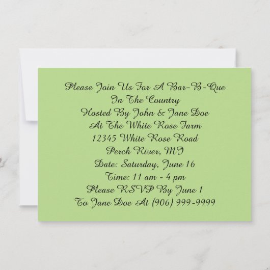 おもしろい及びお祝いの旧式なバーベキューのバーb qの招待状 招待状 (裏面)