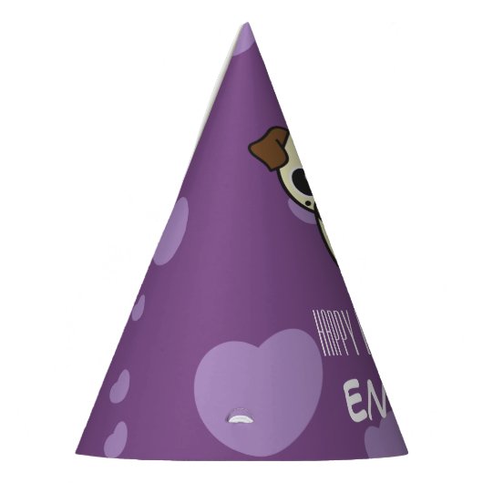 おもしろい及びかわいいパグのデキセドリン錠のデザイン パーティーハット (左)