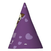 おもしろい及びかわいいパグのデキセドリン錠のデザイン パーティーハット (右)