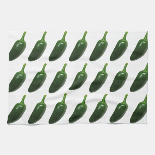 おもしろい及びぴりっとするハラペーニョのコショウ キッチンタオル (横)
