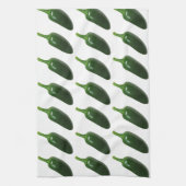 おもしろい及びぴりっとするハラペーニョのコショウ キッチンタオル (縦)